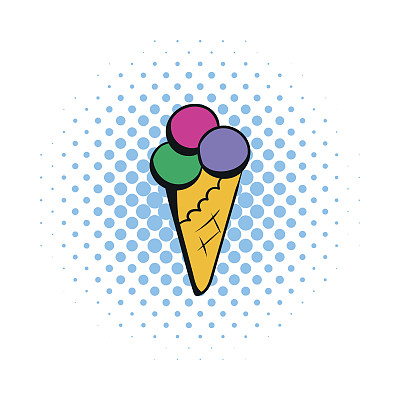 冰淇淋漫画图标图片下载