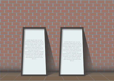 白板和砖墙背景图片下载