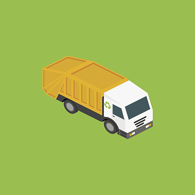 图标等距垃圾车图片下载