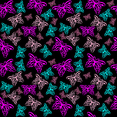 五彩蝴蝶无缝图案图片下载