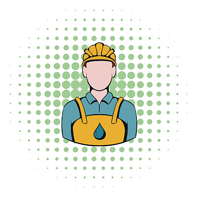 漫画风格的工程师图标图片下载