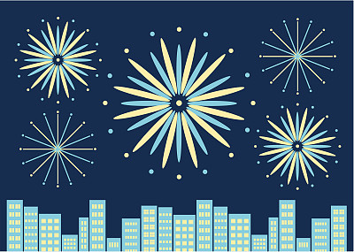 插图的烟花素材图片