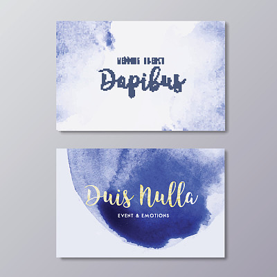 预先制作的婚纱摄影名片设计矢量模板。图片下载