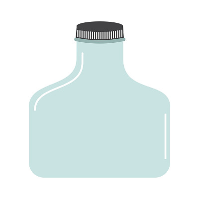 水晶瓶孤立图标图片下载