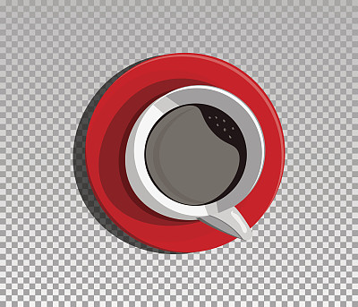 红色杯子的插图图片下载