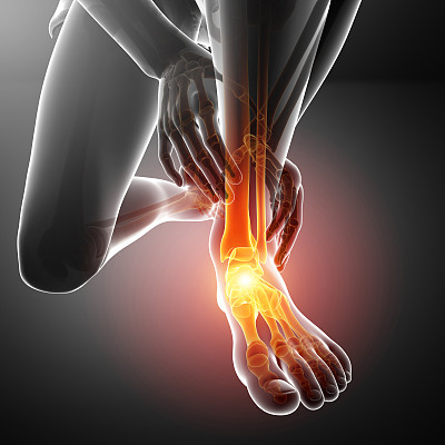 男性脚部脚踝疼痛图片下载