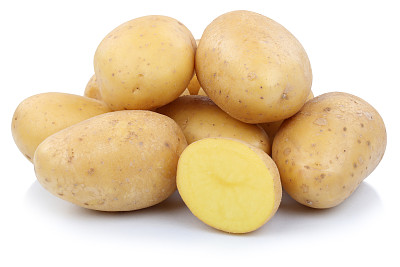 马铃薯切片蔬菜孤立图片下载