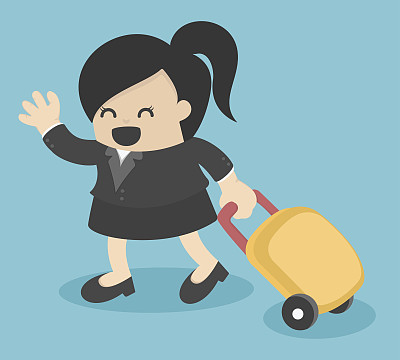 商务女性旅行，旅游和旅游。设计矢量插图概念图片下载