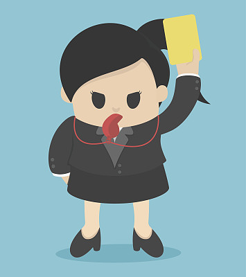 显示黄牌的概念是不好的商业做法图片下载