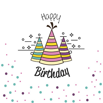 生日快乐帽子，派对装饰图片下载