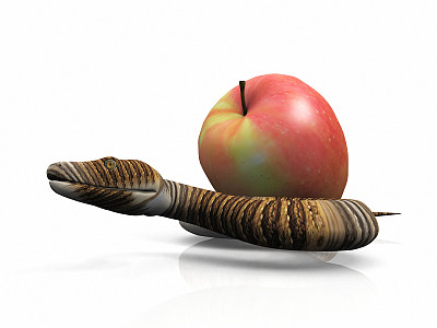 蛇和苹果图片下载