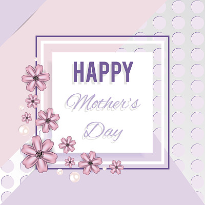 母亲节的鲜花背景。向量图片下载