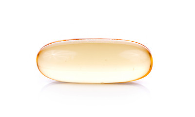 白色背景上的鱼油丸图片下载