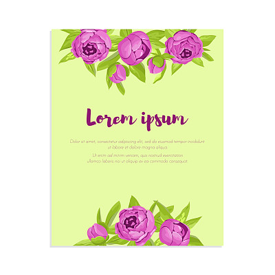 摘要典雅卡以紫牡丹为婚礼请柬、结婚卡、贺词横幅、广告图片下载