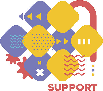 矢量插图明亮的创造性抽象与菱形在白色背景与字。图片下载