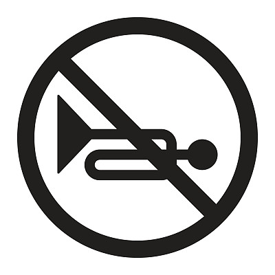 禁止鸣笛标志线图标图片下载