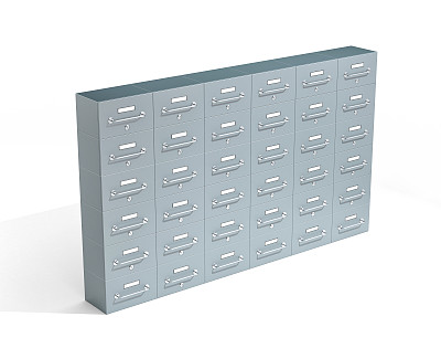 白色背景的保险箱。三维演示图片下载