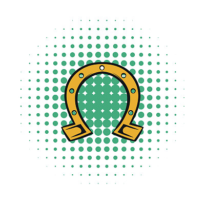 马蹄形图标，漫画风格图片下载