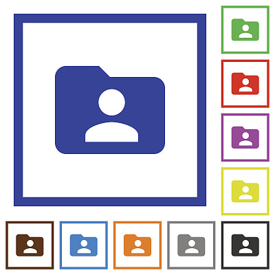 文件夹所有者扁平图标图片下载