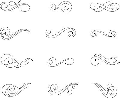 漩涡花卉元素素材图片