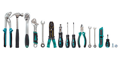 在白色背景上隔离的工具集图片下载