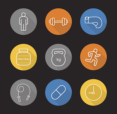 运动和健身图标图片下载