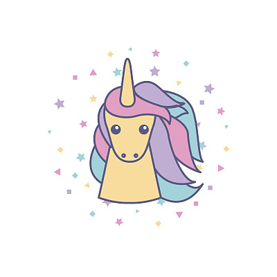 画可爱的独角兽图标图片下载