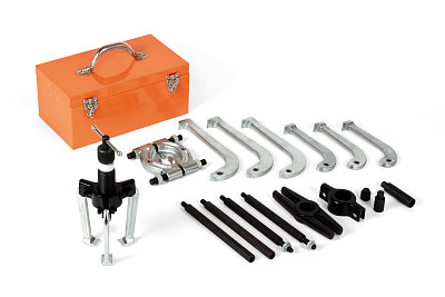 通用液压拉出装置，在白色背景上与剪切路径隔离图片下载