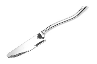 钢金属桌刀孤立在白色背景图片下载