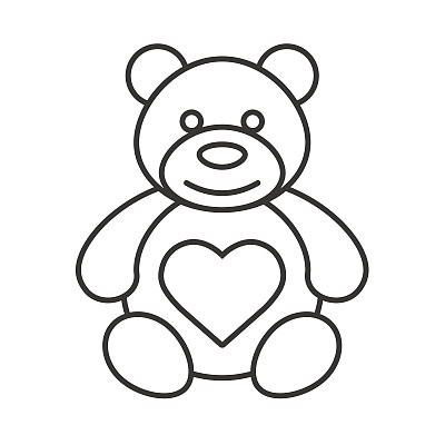 心形图标的泰迪熊图片下载