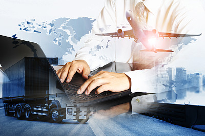 世界范围的货物运输理念图片下载