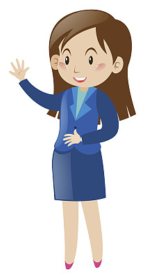 女商人挥手招呼图片下载