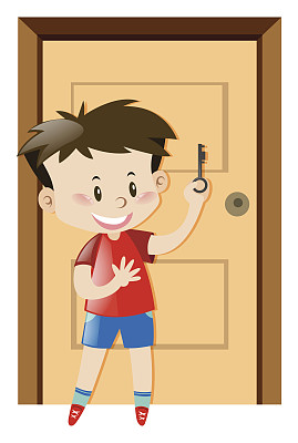 拿着房间钥匙的男孩图片下载