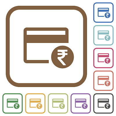 卢比信用卡简单的图标图片下载