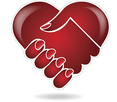握手心爱的图标图片下载