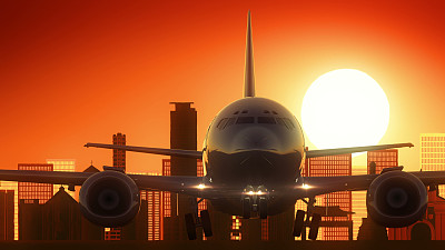 菲律宾马尼拉，离开天际线金色背景图片下载