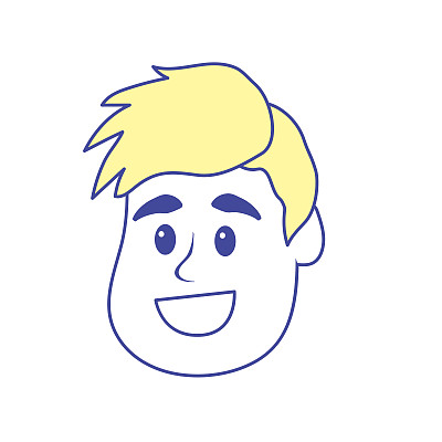 发型时尚的快乐男士头像图片下载