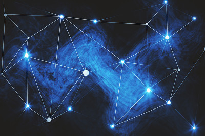 连通的点和烟雾图片下载