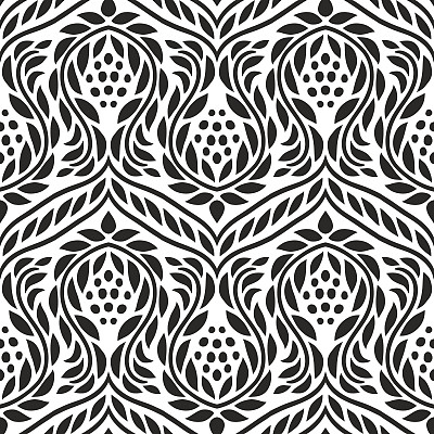 巴洛克式无缝模式。素材图片