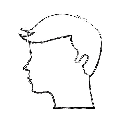 人的侧面孤立图标图片下载