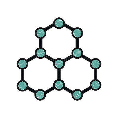 分子结构孤立图标图片下载