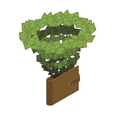 钱漩涡。飓风现金。金融周期。龙卷风的美元图片下载