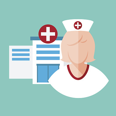 护士。《阿凡达》,图标。医疗保健和医疗设计理念。矢量插图。图片下载