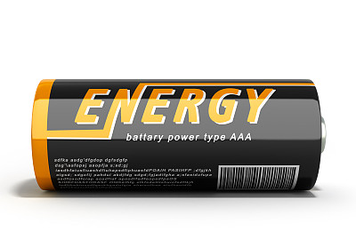 3D插图电池图像与剪辑路径上的白色图片下载