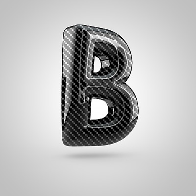 黑碳大写字母B，孤立在白色背景上图片下载
