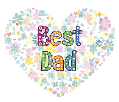 最好的爸爸-排印手字母卡片。图片下载