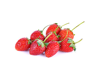 新鲜草莓孤立在白色背景图片下载