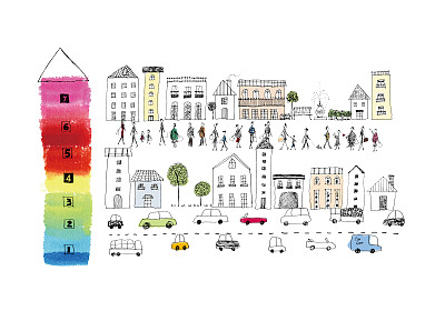 这座城市有彩虹塔图片下载