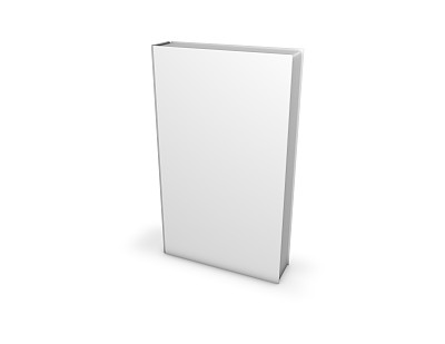 高书与空白精装3D插图。图片下载