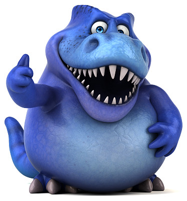 有趣的恐龙- 3D插图图片下载